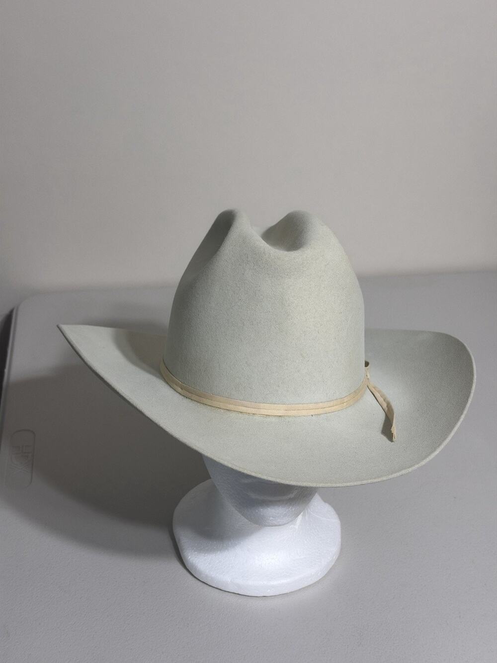 Vtg Resistol 5X Beaver Cattleman Cowboy Hat 7 Sterling Silver Belly 3.5 In Brim